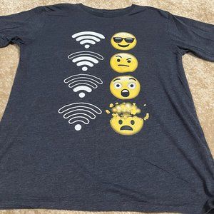 Boys XXL Children's place Wi-Fi Emoji Black T-shirt
